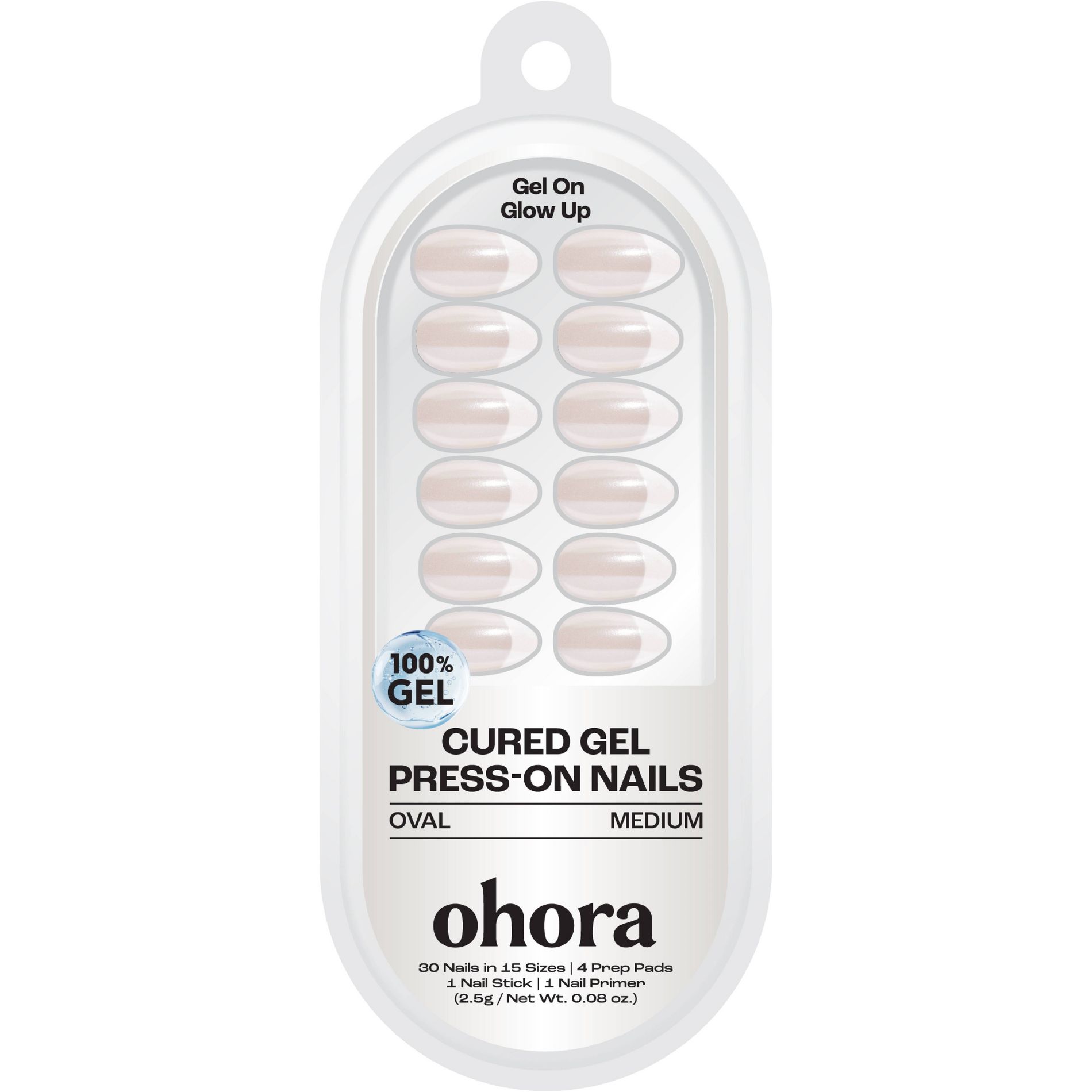 Ohora Nail Art Gel Tip - French Chrome - 30ct