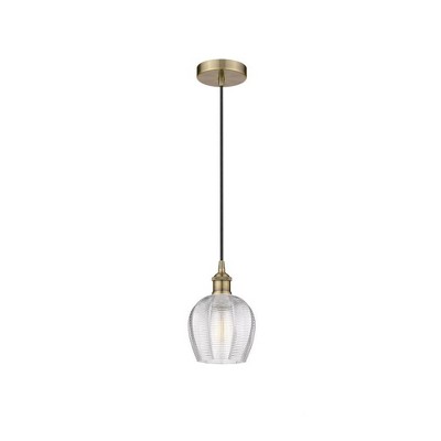 Norfolk - 1 Light Cord Hung Mini Pendant In Industrial Style-9.63 Inches Tall and 5.75 Inches Wide