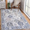 Trellis Indoor Door Mat, 2x3 Entry Rug Non-Slip Washable Area Rug, Small Oriental Accent Throw Rug for Bedroom Kitchen Entryway Bathroom - 4 of 4