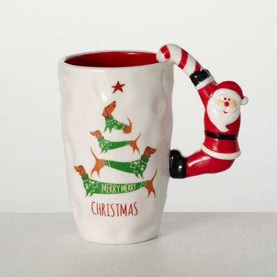 6.25"H Sullivans Santa Handled Christmas Mug Multicolor Indoor Christmas Decor