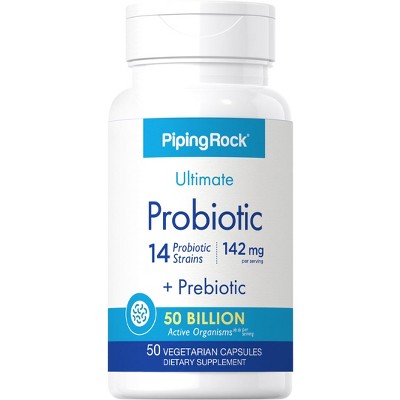 Piping Rock Probiotic Supplement | 14 Strains 50 Billion Organisms | 50 ...