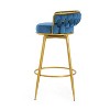 CAVINAS 31.5" Swivel Bar Stools Set of 2,Counter Stools with Handwoven Backrest,Barstools with Metal Legs,Low Back Island Chairs with Footrest - 3 of 4