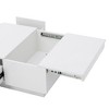 LIVAREEmlen Coffee Table with 2 large Hidden Storage Compartment, Extendable Cocktail Table with 2 Drawers, White - 3 of 4