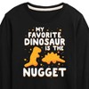 Boys' - Instant Message - My Favorite Dinosaur is the Nugget Long Sleeve Graphic T-Shirt - 2 of 4