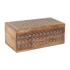 Mela Artisans Arrow Handcrafted Box in Gray Finish - Medium - 1 of 4