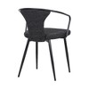 Armen Living,Francis Contemporary Dining Chair in Black Powder Coated Finish and Black Fabric - 4 of 4