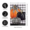 Evergreen Pumpkin Check Garden Suede Flag - 2 of 4