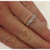 Pompeii3 1/4ct Infinity Diamond Wedding Stackable Ring 14K White Gold - 4 of 4