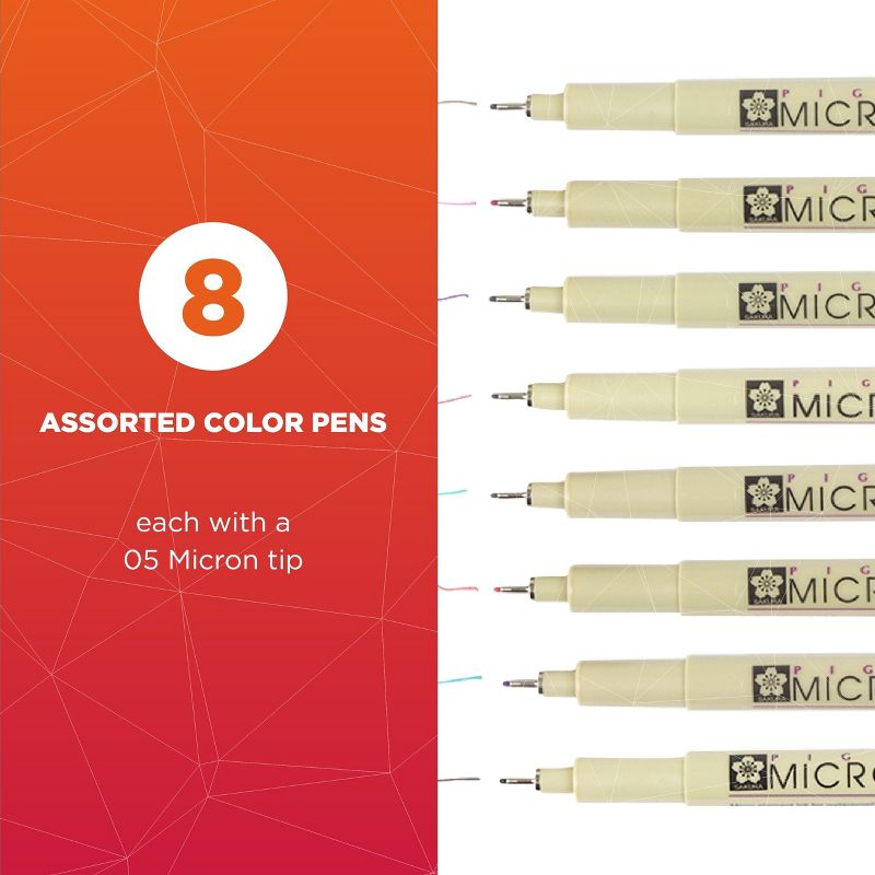 Sakura 8ct Color 0.45mm Pigma Micron Pen Set, 4 of 8