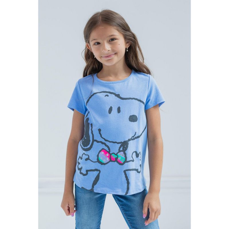 PEANUTS Woodstock Snoopy Girls 2 Pack T-Shirts Little Kid to Big Kid, 2 of 8