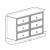 ALEXOUN 6-Drawers Dresser,Farmhouse Wooden Dressers & Chests of Drawers with Spacious Storage for Closet Organizer,Living Room,Bedroom - 3 of 4