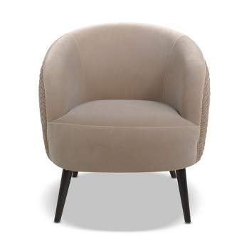 Jennifer Taylor Home London Mid-Century Modern Ruched Barrel Chair