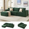 108" Modular Sectional Sofa, L Shaped Boneless Cloud Couch, Deep Seat & Throw Pillows, Corduroy Fabric, Memory Foam Couch - 2 of 4