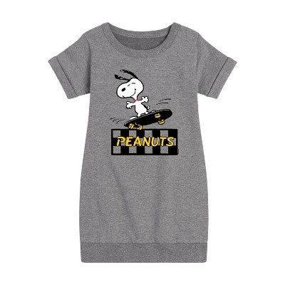 - Peanuts - Snoopy Skater Graphic Short Sleeve Fleece Dress