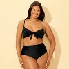 Women's Shirred Full Coverage High Waist Bikini Bottom - Shade & Shore™ - 4 of 4
