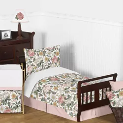 Toddler Bedding Collection Vintage Floral Pink/Green - Sweet Jojo Designs