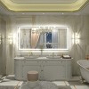 Apmir Super Bright Front & Back LED Lighted Anti-Fog Tempered Glass Bathroom/Vanity Mirror with ETL & 3-Year Warranty - 2 of 4