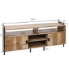 LuxenHome Light Oak Finish TV Stand for TVs Up To 60-Inch Brown - 4 of 4