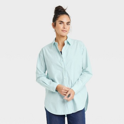 Women's Oversized Long Sleeve Collared Button-down Shirt - Universal  Thread™ Light Pink Xl : Target