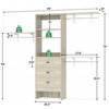 Besiost 96-In Closet Organizer with Wood Drawers, Closet System with Hanging Rods and Storage Shelves - 4 of 4