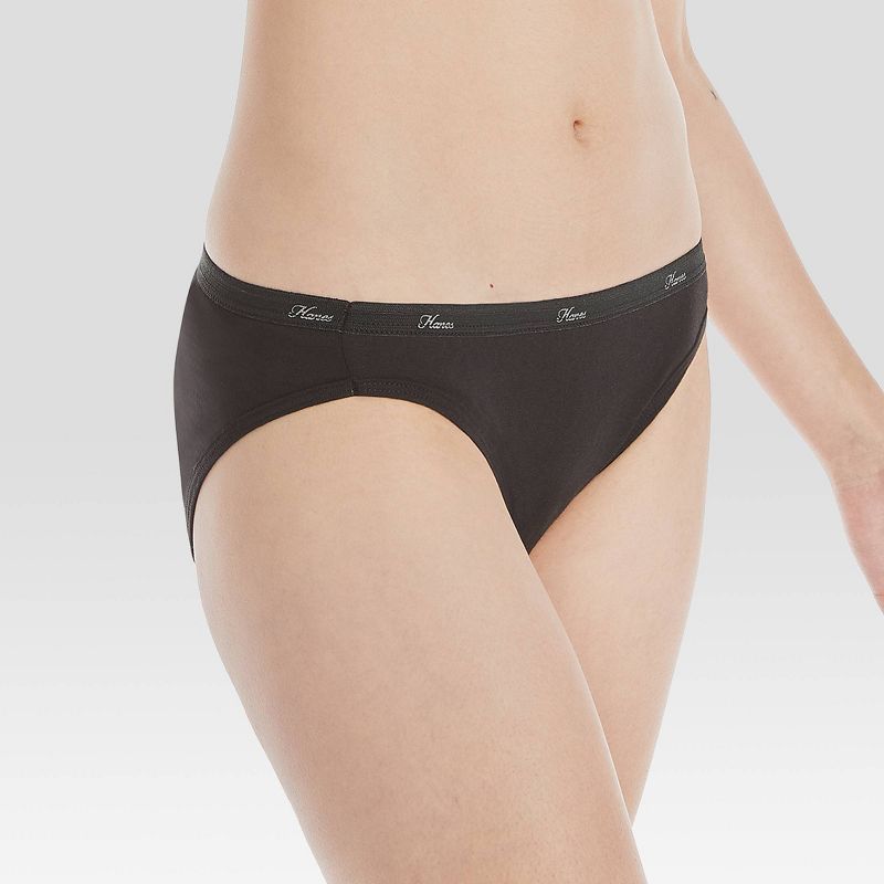 Hanes Women's 10pk Cotton Classic Bikini Underwear - Black, 4 of 5