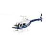Bell 206 Helicopter Dark Blue and White "Police" "Sky Pilot" Series 1/34 Diecast Model by New Ray - 2 of 3