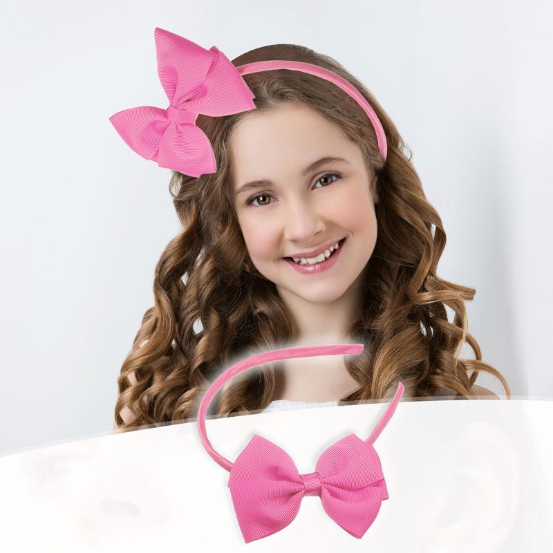 Unique Bargains Bow Headband Fashion Cute Polyester Hairband for Teenager 5.9x4.4 Inch, 2 of 7