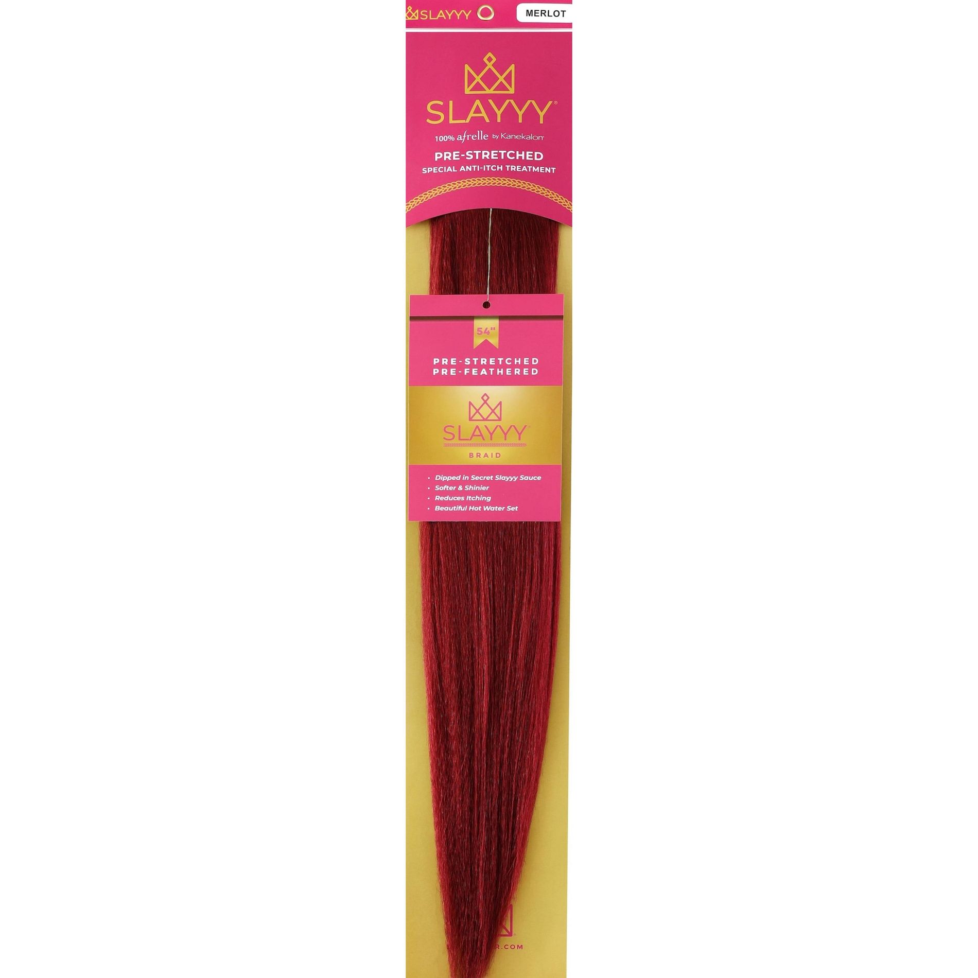 Slayyy Pre-Stretched Braids Merlot Hair Extensions - 3oz