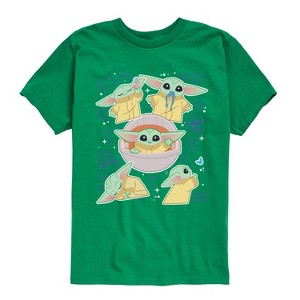Boys' - The Mandalorian - Grogu Stickers Short Sleeve Graphic T-Shirt - 1 of 4