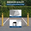 6-Pack 36" Heavy Duty Safety Bollards - Yellow Carbon Steel w/ Reflective Tape & Anchor Bolts, Removable Traffic Posts for Warehouse, Garage - 3 of 4