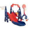 Infurnic Baby Activity Gyms, Extra-Long Slide with 2 Basketball Hoops, for Indoor or Outdoor Playground, Multicoloured, 55.12"*70.05"*50" - 3 of 4