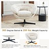 Kumasinova Ergonomic Office Chair, Modern 360° Swivel Club Chair/Accent Chair with Removable Cushion, Round Home Office Desk Chair, Black Metal Base - 2 of 4