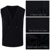 Men's Cotton Linen Tank Top Shirts Casual Sleeveless Lace Up Beach Hippie Tops Bohemian Renaissance Pirate Tunic - 4 of 4