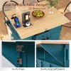 ELJGET 55.7'' Large Kitchen Island with 2 Drop Leaf, Rolling Kitchen Cart with Power Outlet, Folding Storage Dining Table for Kitchen, Dining Room - 3 of 4