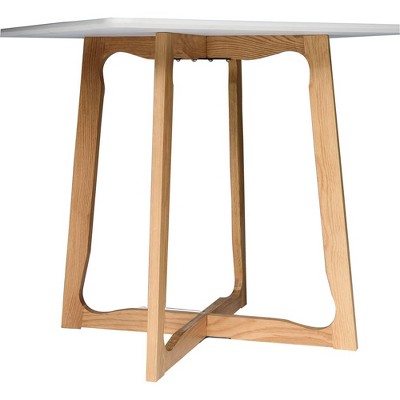 Cedar White and Oak Mid-Century Modern Square Dining Table