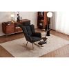 CAVINAS Teddy Accent Chair with Wooden Rocking Legs,Modern Arm Chair with Wooden Frame,Glider Rocker Accent Chair for Living Room - 3 of 4