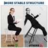 2 Pcs Folding Stool Chair with Handle, Non-Slip Feet, 600Lbs Capacity, Indoor and Outdoor Foldable Stool for Adults, for Dorm, Kitchen, Vanity - 3 of 4