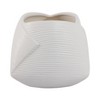 Modern Ceramic Planter with Textured Design - Indoor & Outdoor Ceramic Flower Pot for Home & Garden - Decorative Plant Pot - 7" White - 3 of 4