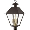 Livex Lighting Wentworth 4 - Light Post Light in  Bronze/Antique Brass - 4 of 4