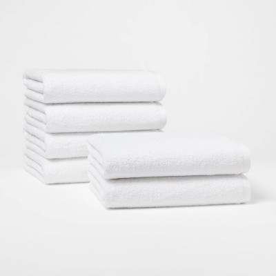 6pk Bath Towel Set White - Room Essentials™