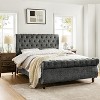 Deirdre Upholstered High-end beds  Lighted Sleigh Platform Bed with Headboard and Footboard | ARTFUL LIVING DESIGN - 3 of 4