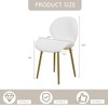 NicBex Set of 2 Velvet Dining Chair with Metal Legs and Comfortable Backrest,Upholstered Armless Chairs for Kitchen,Living Room - 3 of 4