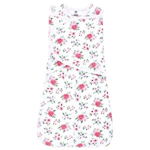 Hudson Baby Infant Girl Convertible Swaddle Sleep Sack, Vintage Floral - 1 of 4