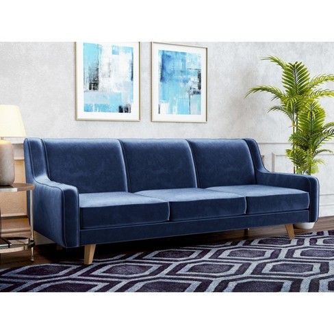 Hazel Modern Velvet Sofa Royal Blue Af Lifestlye Target