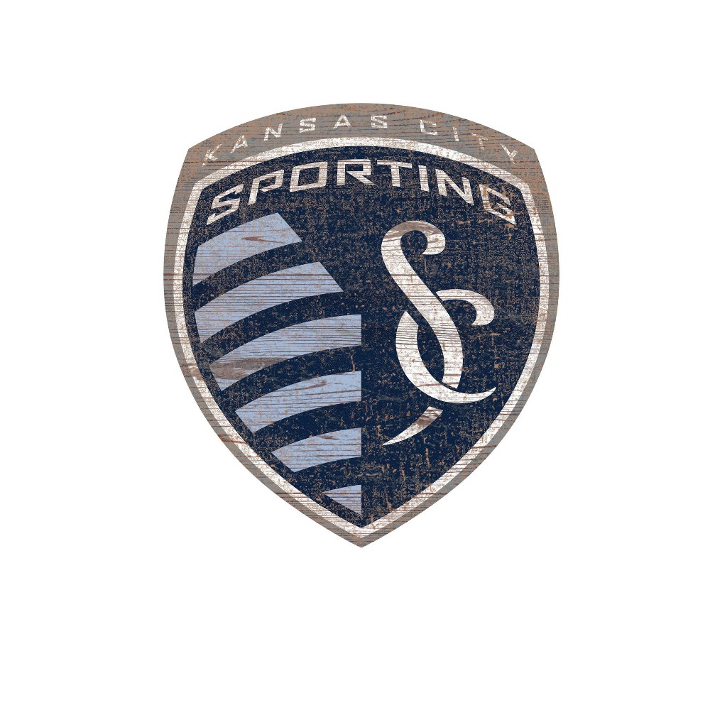 Photos - Wallpaper MLS Kansas City Sporting Distressed Logo Cutout Sign