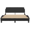vidaXL Bed Frame without Mattress Black 53.9"x74.8" Faux Leather - 4 of 4