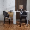 Grungis Polyester 360°Swivel Bar Stools Set of 2,Counter Stools with Solid Rubber Wood Frame and Footrest,Kitchen Chair for Kitchen Island - 2 of 4