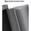 Acekool 2.6 Gallon Stainless Steel Bathroom Trash Can with Soft-Close Lid, Step-On Pedal, Inner Bucket & Rear Handle,Silver - 4 of 4