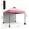 10x10 Pop Up Canopy Tent, Instant Portable Shelter with Wheeled Bag and Silver Coated Top, Adjustable Heights Gazebo with Sidewall, Outdoor Sun Shade - 2 of 4