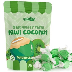 Snackathon Salt Water Taffy Single Flavor, Kiwi Coconut, 15 Ounce - 1 of 4